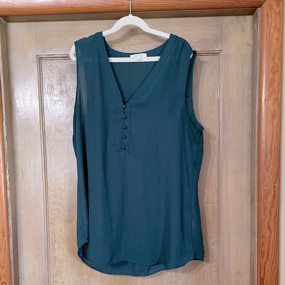 Dark green V-Neck Tank Top